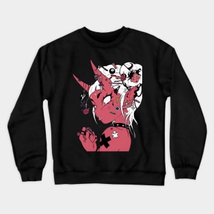 Vaporwave Evil Cyberpunk Cool Girl Crewneck Sweatshirt